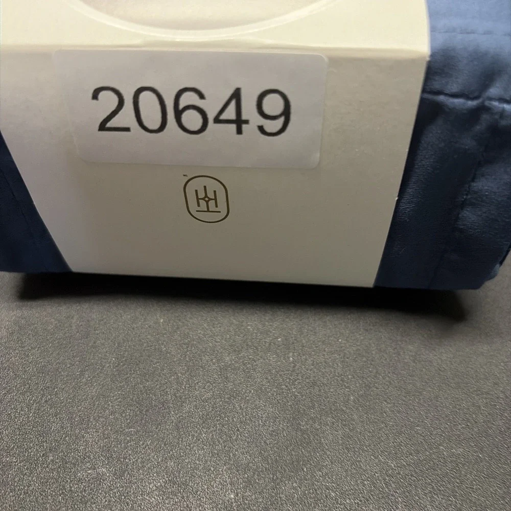 Full 400 Thread Count Performance Flat Sheet Metallic Blue Threshold Cotton 0649